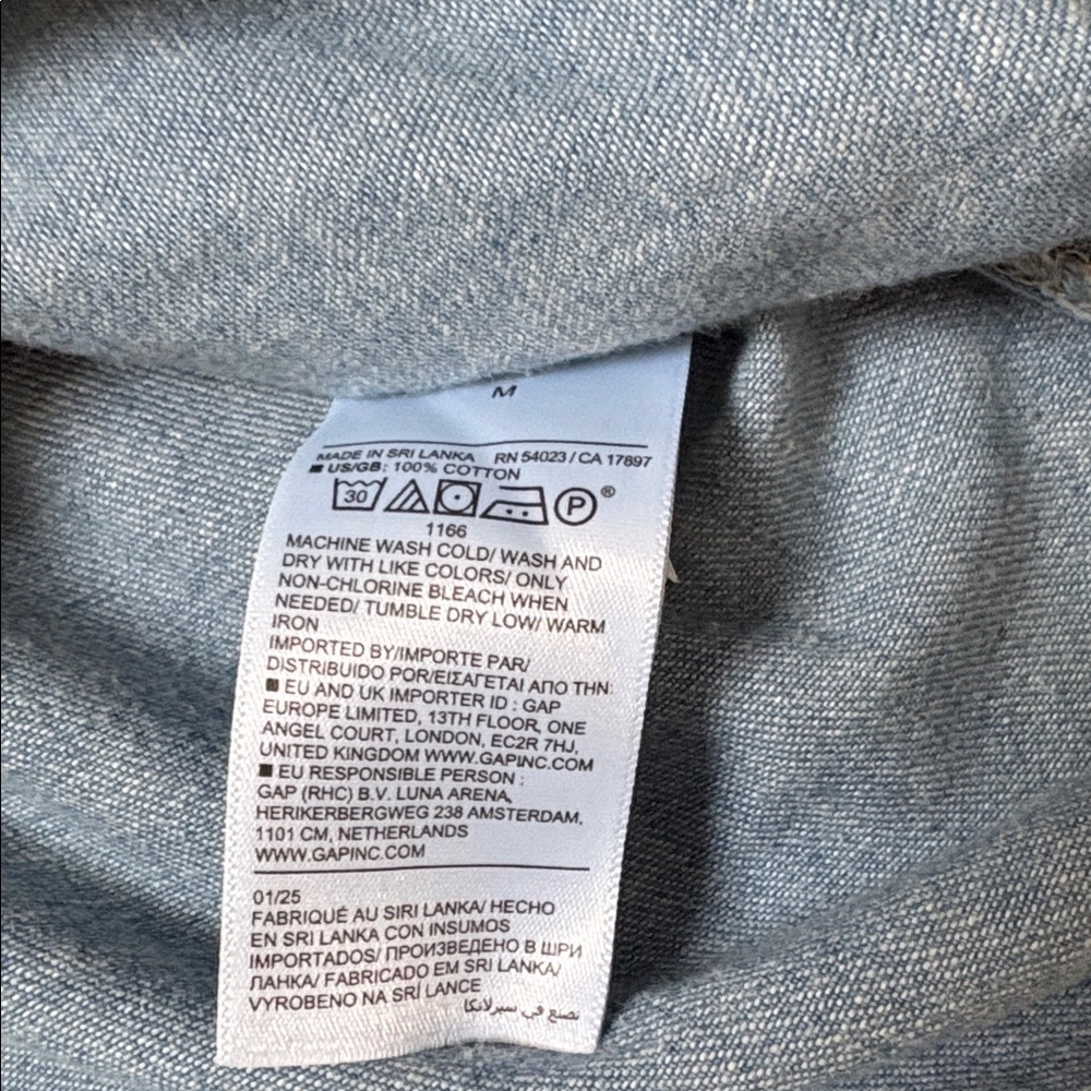 BANANA REPUBLIC THE EVERYDAY DENIM WESTERN SHIRT - Picture 7 of 8